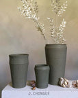 Sage Green Heirloom Flower Vase by Alison Frith　グリーンフラワーベース