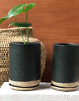 Charcoal Tall Planter Lisa Peri handmade ceramics homewares buhera basket monstera deliciosa